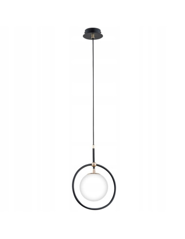 Lampa wisząca AKIRA w czerni i bieli z złotym akcentem – nowoczesny design do każdego wnętrza