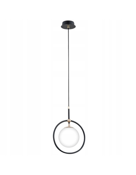 Lampa wisząca AKIRA w czerni i bieli z złotym akcentem – nowoczesny design do każdego wnętrza