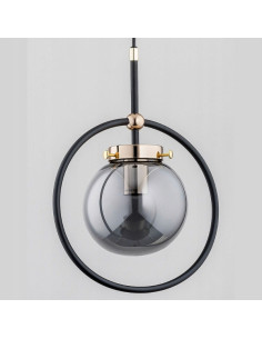 Lampa wisząca AKIRA z czarną ramką, minimalistyczna, dimmable E27 do biura, jadalni i salonu 2