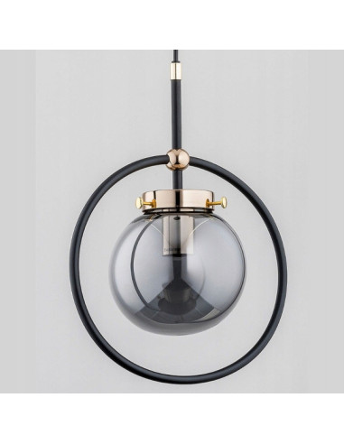 Lampa wisząca AKIRA z czarną ramką, minimalistyczna, dimmable E27 do biura, jadalni i salonu