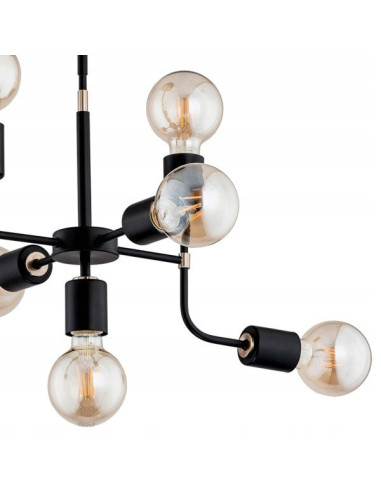 Wiszący żyrandol Retro TRANSFORMERS TNG VII z 7 punktami świetlnymi E27 - nowoczesna lampa w stylu loftowym