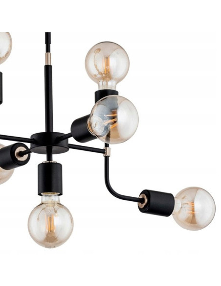 Wiszący żyrandol Retro TRANSFORMERS TNG VII z 7 punktami świetlnymi E27 - nowoczesna lampa w stylu loftowym