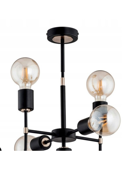 Wiszący żyrandol Retro TRANSFORMERS TNG VII z 7 punktami świetlnymi E27 - nowoczesna lampa w stylu loftowym