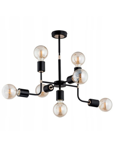 Wiszący żyrandol Retro TRANSFORMERS TNG VII z 7 punktami świetlnymi E27 - nowoczesna lampa w stylu loftowym