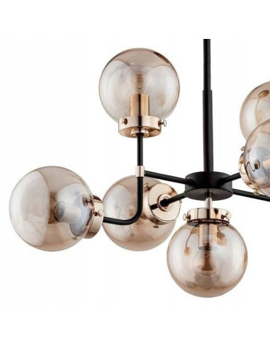 Lampa sufitowa TRANSFORMERS GOLD w kolorze czarno-złotym – elegancki design do jadalni i salonu