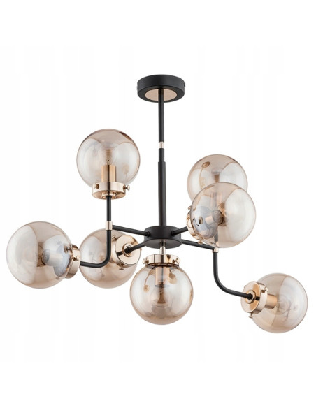 Lampa sufitowa TRANSFORMERS GOLD w kolorze czarno-złotym – elegancki design do jadalni i salonu