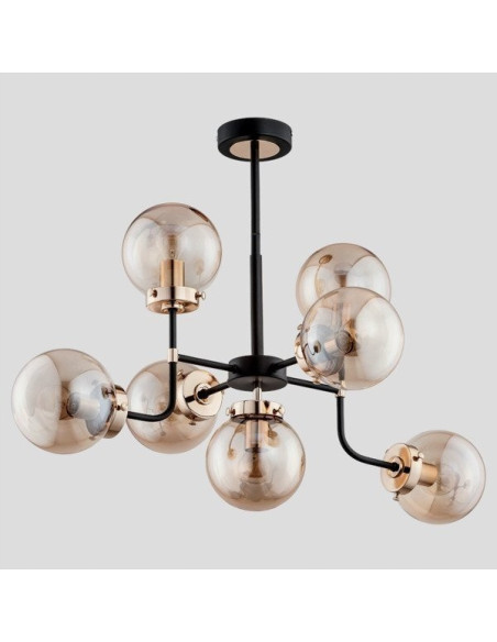 Lampa sufitowa TRANSFORMERS GOLD w kolorze czarno-złotym – elegancki design do jadalni i salonu