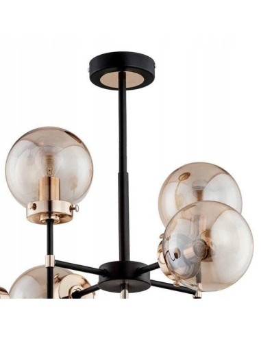 Lampa sufitowa TRANSFORMERS GOLD w kolorze czarno-złotym – elegancki design do jadalni i salonu