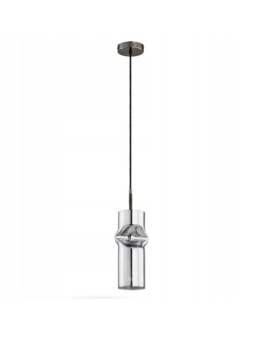 Lampa wisząca KAPRIS GRAFITOWA - nowoczesny design z wgiętym kloszem, idealna do salonu, sypialni i biura.