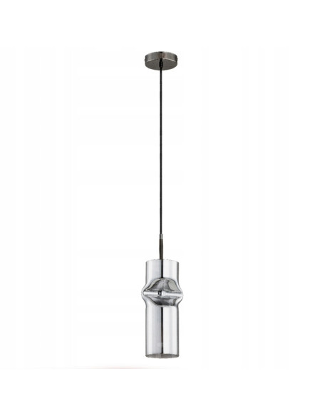 Lampa wisząca KAPRIS GRAFITOWA - nowoczesny design z wgiętym kloszem, idealna do salonu, sypialni i biura.