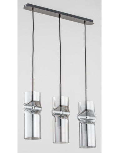 Elegancka lampa sufitowa KAPRIS GRAFITOWA z 3 punktami świetlnymi, nowoczesny design do kuchni i jadalni