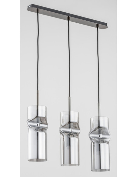 Elegancka lampa sufitowa KAPRIS GRAFITOWA z 3 punktami świetlnymi, nowoczesny design do kuchni i jadalni