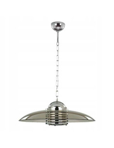 Lampa wisząca CASTRO - Nowoczesny zwis z chromowanym wykończeniem i dymionym kloszem do eleganckich wnętrz