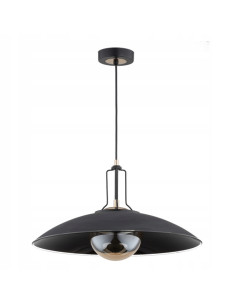 Lampa wisząca AURUS Loft czarna ze złotymi akcentami, ściemnialna, do kuchni, sypialni i salonu, 90 cm, E14