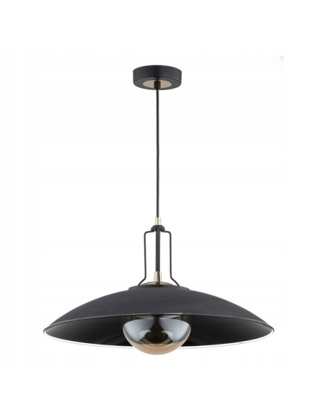 Lampa wisząca AURUS Loft czarna ze złotymi akcentami, ściemnialna, do kuchni, sypialni i salonu, 90 cm, E14