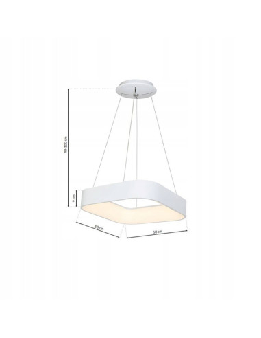 Nowoczesna lampa wisząca ASTRO LED z regulacją wysokości i zmienną barwą światła do biura i domu, energooszczędna