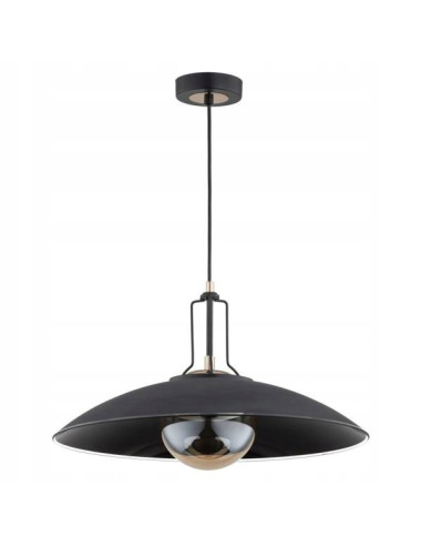 Lampa wisząca AURUS Loft czarna ze złotymi akcentami, ściemnialna, do kuchni, sypialni i salonu, 90 cm, E14