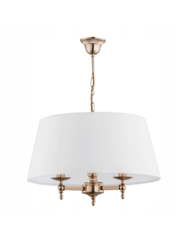 Lampa wisząca Roksana Złota z metalowym kloszem, elegancki abażur E14 40W, 64 cm, idealna do jadalni i salonu