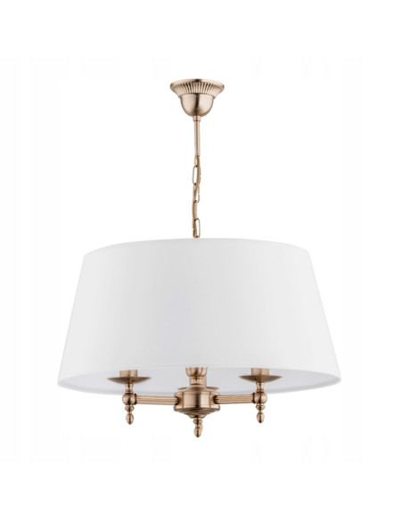 Lampa wisząca Roksana Złota z metalowym kloszem, elegancki abażur E14 40W, 64 cm, idealna do jadalni i salonu