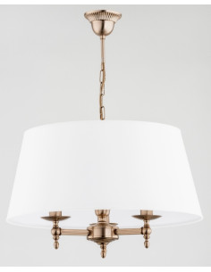 Lampa wisząca Roksana Złota z metalowym kloszem, elegancki abażur E14 40W, 64 cm, idealna do jadalni i salonu 2