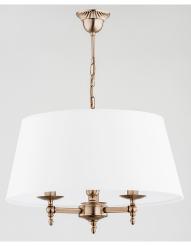 Lampa wisząca Roksana Złota z metalowym kloszem, elegancki abażur E14 40W, 64 cm, idealna do jadalni i salonu