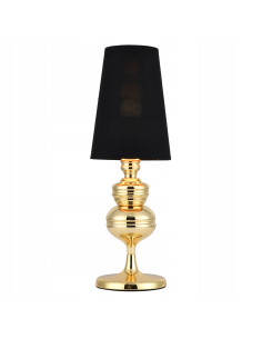 Lampa stołowa glamour QUEEN w kolorze złotym i czarnym – elegancja i styl do sypialni oraz salonu 2