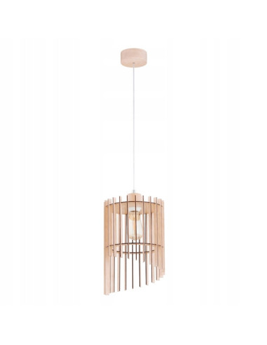 Lampa Wisząca SOLANA DREWNIANA - Nowoczesne Oświetlenie do Jadalni i Sypialni, Elegancki Design i Funkcjonalność