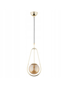 Lampa wisząca EL-DORADO w stylu loftowym, złota, regulowana, 1 punkt E14, idealna do nowoczesnych wnętrz