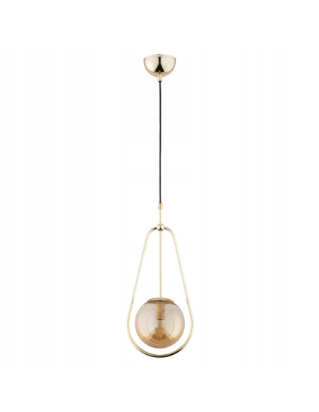 Lampa wisząca EL-DORADO w stylu loftowym, złota, regulowana, 1 punkt E14, idealna do nowoczesnych wnętrz