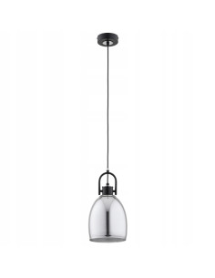 Lampa wisząca SODA z metalowym kloszem w kolorze czarnym i chromowanym - elegancka do jadalni i nowoczesnych wnętrz.