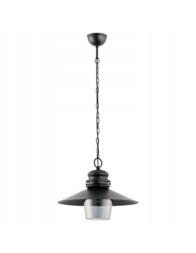 Elegancka lampa wisząca HOLLY w czerni z szklanym kloszem - Stylowa lampka do nowoczesnych wnętrz