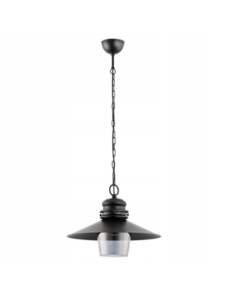 Elegancka lampa wisząca HOLLY w czerni z szklanym kloszem - Stylowa lampka do nowoczesnych wnętrz