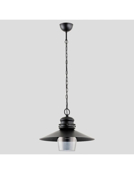 Elegancka lampa wisząca HOLLY w czerni z szklanym kloszem - Stylowa lampka do nowoczesnych wnętrz