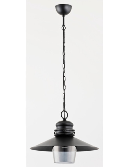 Elegancka lampa wisząca HOLLY w czerni z szklanym kloszem - Stylowa lampka do nowoczesnych wnętrz