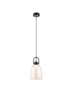 Lampa wisząca ALFA SODA w czerni i złocie, nowoczesny design do biura, jadalni i salonu, E27.