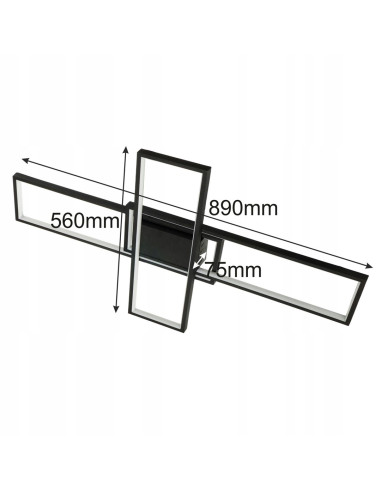 Lampa sufitowa LED Artesia 92W z pilotem - nowoczesny design, regulacja barwy 3000K-6000K, idealna do biur i mieszkań