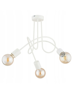 Lampa sufitowa TANGO KREM - elegancka konstrukcja metalowa z trzema punktami świetlnymi do nowoczesnego salonu