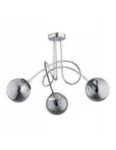 Lampa sufitowa TANGO GLASS CHROM z dymionymi kloszami - elegancki akcent do nowoczesnych wnętrz