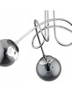 Lampa sufitowa TANGO GLASS CHROM z dymionymi kloszami - elegancki akcent do nowoczesnych wnętrz 2