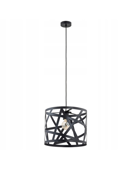 Lampa wisząca AGAPA w kolorze czarnym - modernistyczny design, ściemniana, metalowa, średnica 38 cm, E27.