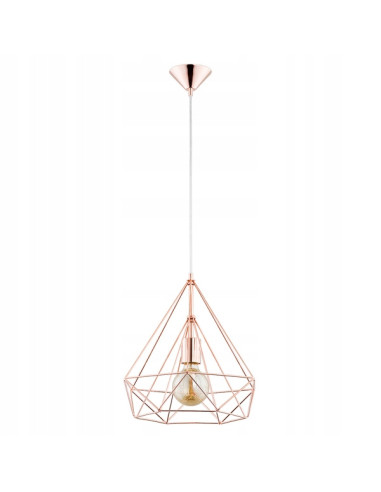 Lampa wisząca BASKET II w miedzianym kolorze - elegancka dekoracja do nowoczesnych wnętrz.