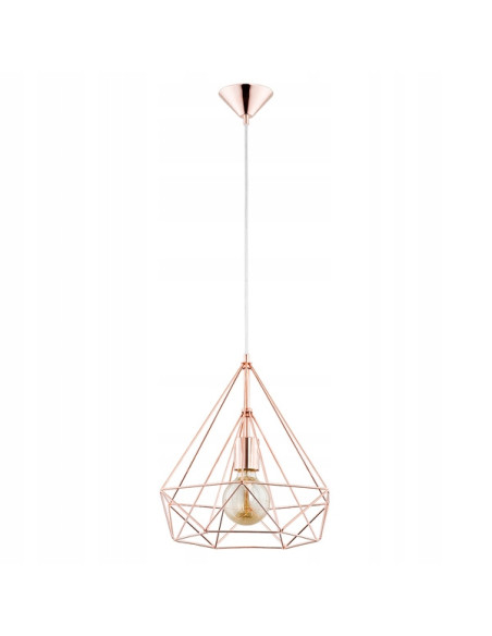 Lampa wisząca BASKET II w miedzianym kolorze - elegancka dekoracja do nowoczesnych wnętrz.