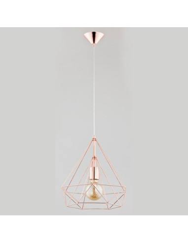 Lampa wisząca BASKET II w miedzianym kolorze - elegancka dekoracja do nowoczesnych wnętrz.