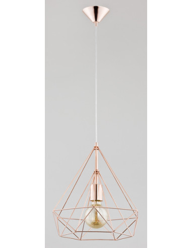 Lampa wisząca BASKET II w miedzianym kolorze - elegancka dekoracja do nowoczesnych wnętrz.