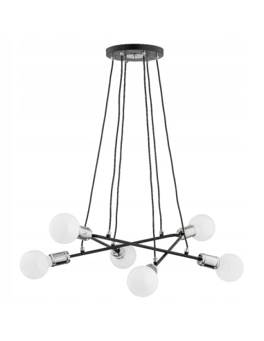 Lampa wisząca Viva Black - nowoczesny żyrandol o minimalistycznym designie do eleganckich wnętrz.