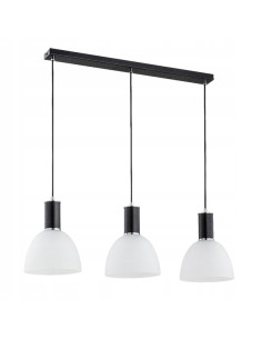 Nowoczesny żyrandol DANA 3-punktowy w kolorze czarno-białym do salonu, jadalni i biura - elegancja i funkcjonalność.