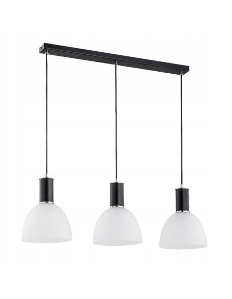 Nowoczesny żyrandol DANA 3-punktowy w kolorze czarno-białym do salonu, jadalni i biura - elegancja i funkcjonalność.