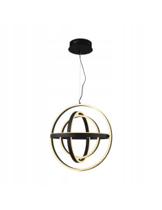 Lampa wisząca LED TESS w kształcie astronomicznym, czarna, regulowana wysokość, nowoczesny design do wnętrz