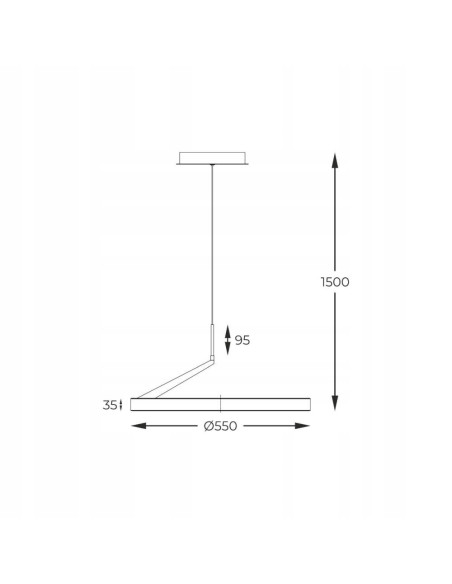 Lampa wisząca MALU Ring - nowoczesna lampa LED w złotym wykończeniu, idealna do eleganckich wnętrz