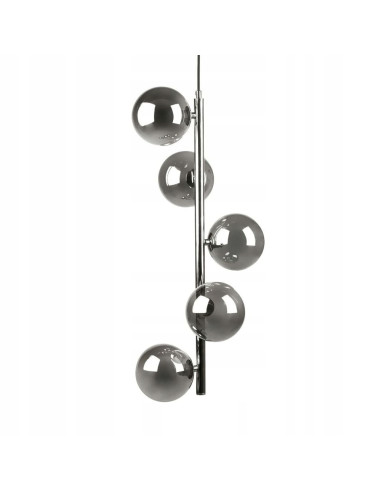 Lampa sufitowa LUNA z chromowanymi szklanymi bańkami DNA - nowoczesny dodatek do biura i salonu od Zuma Line